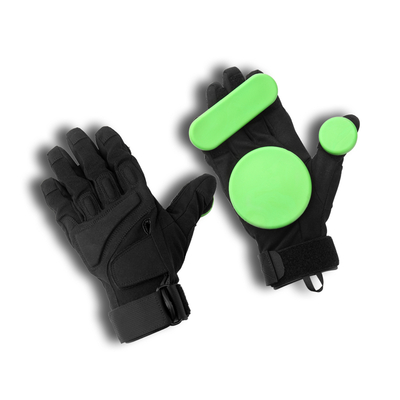 Læder longboard racing grønne protecion handsker