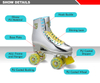 Ny Glossy PU Læder Quad Roller Skate